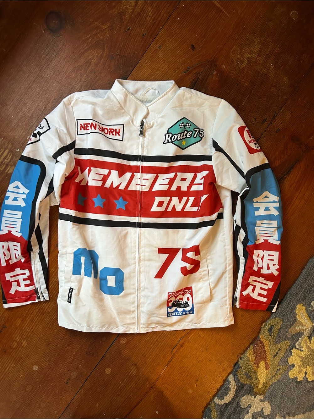 Members Only Racing Jacket - White, Red & Blue